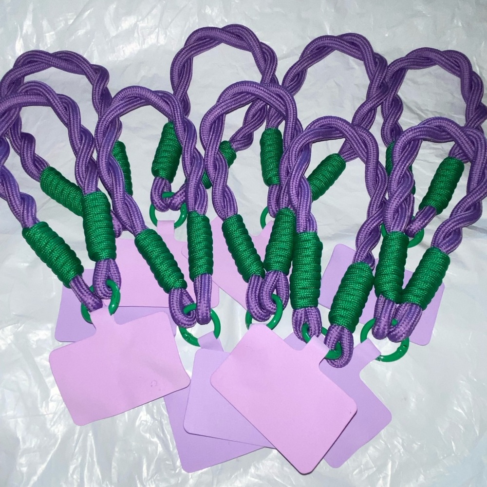 1-Bold-Bright Colors Lanyard with Tag and clip. RANDOM selection